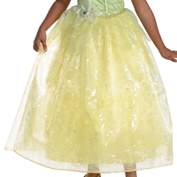 Girls Disney The Princess & The Frog TIANA Deluxe Costume Size 7/8  Dress Up NWT - Picture 6 of 8